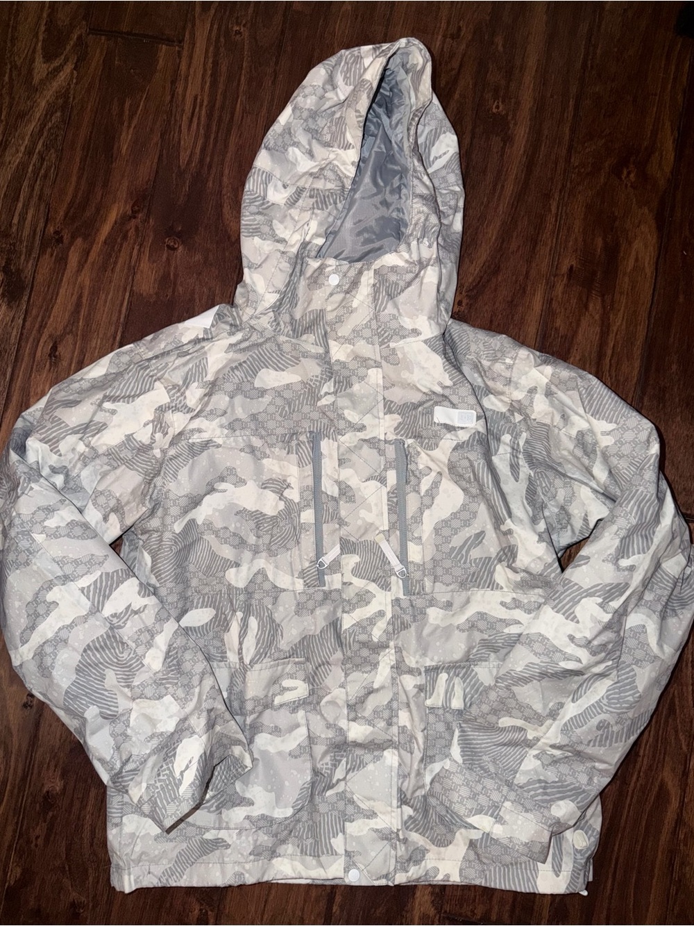 Unisex DC Shoes Ekotek 5000 Grey/White Camo Ski Snowboarding Jacket